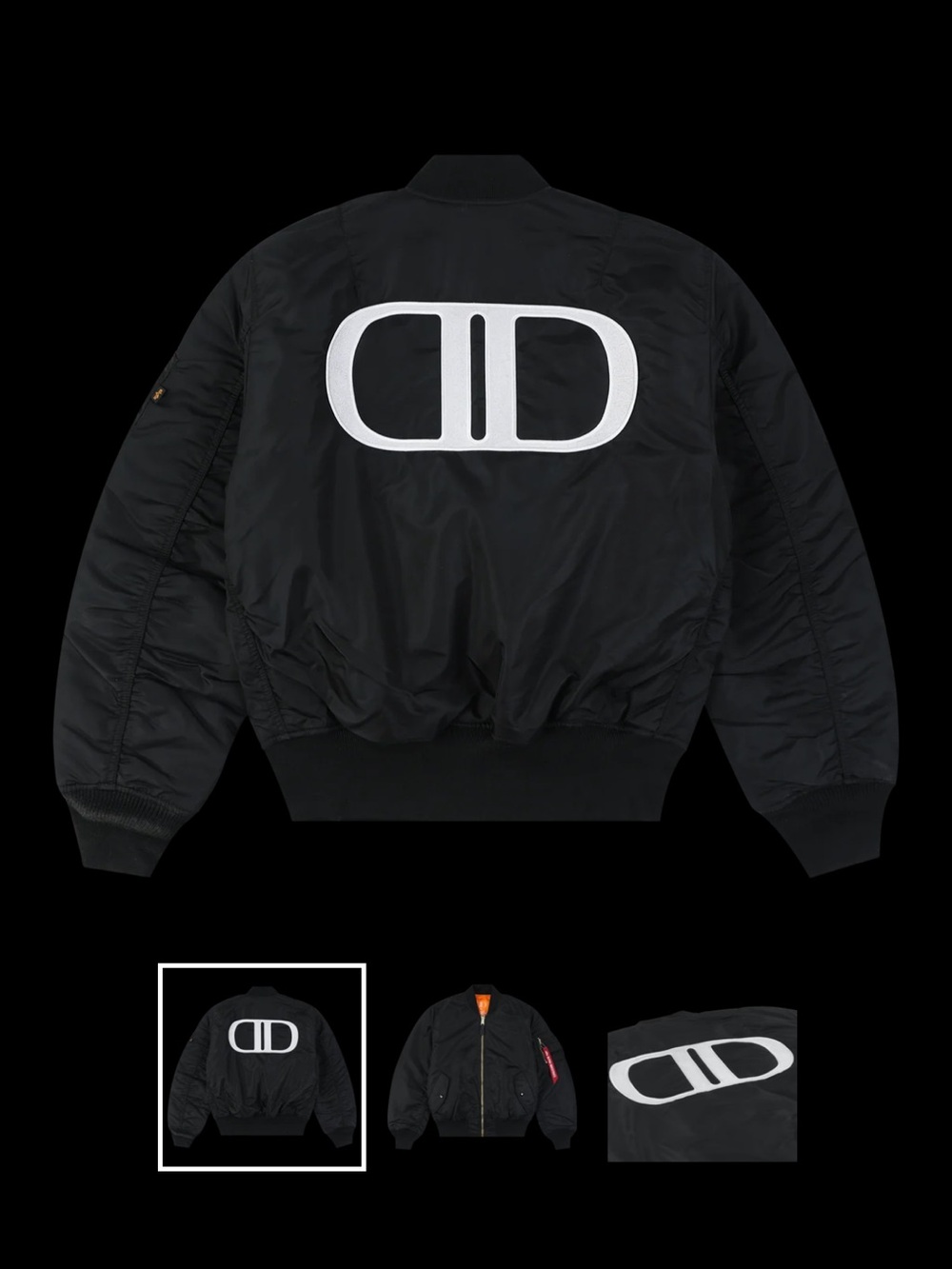Lil Tecca Dopamine Black Bomber Jacket with White Back Emblem